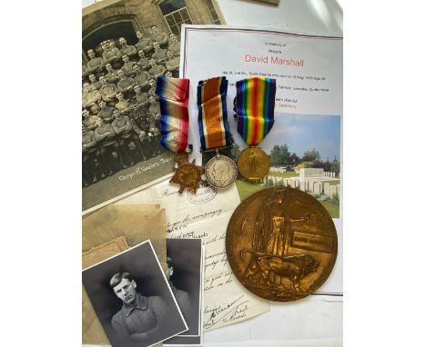 A FIRST WORLD WAR TRIO AND MEMORIAL PLAQUE TO THE SCOTS GUARDS. A Great War Trio comprising a 1914-15 Star named to 10830 Pte