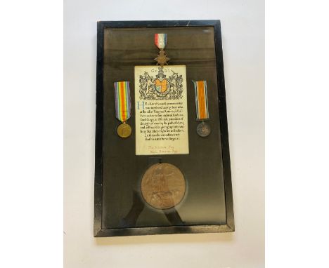 A FIRST WORLD WAR TRIO AND PLAQUE TO A FIRST DAY OF THE SOMME CASUALTY FROM THE ROYAL BERKSHIRE REGIMENT. A Great War trio co