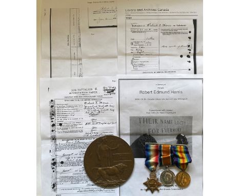 A FIRST WORLD WAR TRIO AND MEMORIAL PLAQUE TO THE CANADIAN INFANTRY. A Great War Trio comprising 1914-15 Star named to 58009 