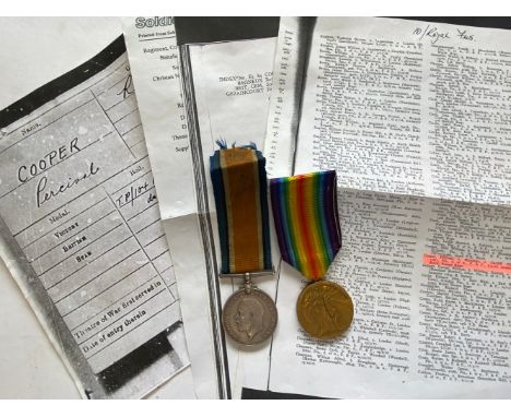 A FIRST WORLD WAR CASUALTY PAIR TO THE ROYAL SUSSEX REGIMENT/FUSILIERS. A Great War pair comprising War Medal and Victory med