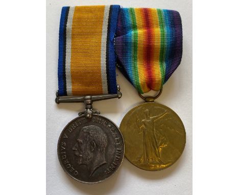 A FIRST WORLD WAR CASUALTY PAIR TO THE SOMERSET LIGHT INFANTRY. A Great War pair comprising War Medal and Victory Medal named