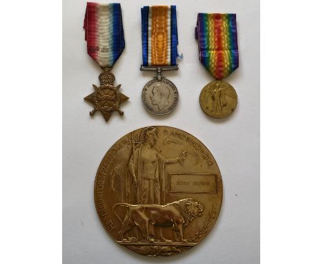 A FIRST WORLD WAR TRIO AND MEMORIAL PLAQUE TO THE ROYAL SCOTS FUSILIERS. A Great War Trio comprising 1914-15 Star named to 12