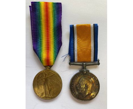 A FIRST WORLD WAR PAIR TO THE MANCHESTER REGIMENT. A Great War Pair comprising War Medal and Victory Medal named to 53858 Pte
