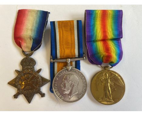 A FIRST WORLD WAR TRIO TO THE ROYAL ENGINEERS. A Great War Trio comprising 1914 Star named to 21244 Spr G. Kippin R.E. War Me