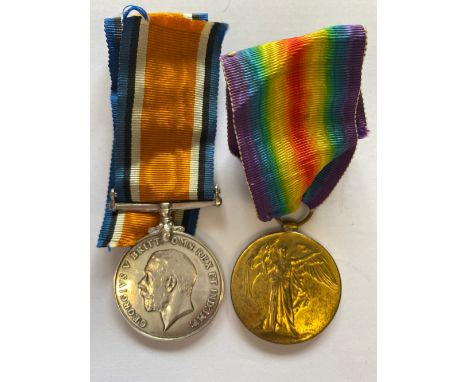 A FIRST WORLD WAR PAIR TO THE SCOTTISH BORDERERS. A Great War Pair comprising War Medal and Victory Medal named to 16463 Pte 