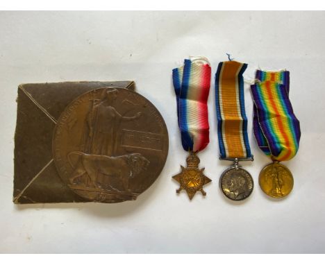 A FIRST WORLD WAR TRIO AND MEMORIAL PLAQUE TO THE ROYAL ENGINEERS. A Great War Trio comprising 1914-15 Star named to 1996 Spr