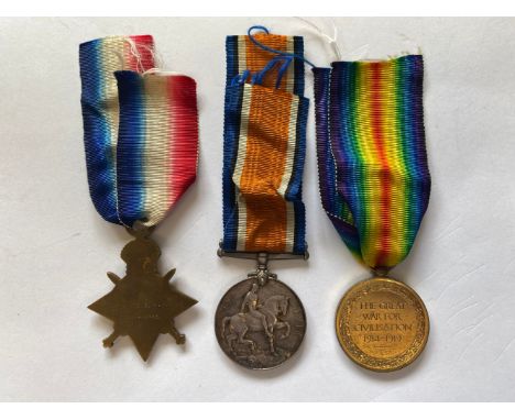 A FIRST WORLD WAR TRIO TO AN OFFICER IN THE GORDON HIGHLANDERS. A Great War Trio comprising 1914 - 15 Star named to Capt G.W.