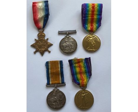 A FIRST WORLD WAR CASUALTY TRIO TO THE MEDICAL CORPS AND POSSIBLE RELATED FAMILY PAIR. A Great War Trio comprising 1914-15 St