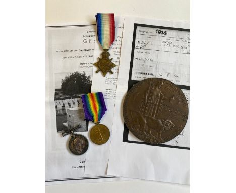 A FIRST WORLD WAR PAIR AND MEMORIAL PLAQUE TO THE FIELD AND HORSE ARTILLERY WITH THE BROTHER'S STAR. A Geat War pair comprisi