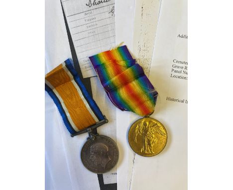 A FIRST WORLD WAR CASUALTY PAIR TO THE GRENADIER GUARDS.A Great War pair comprising War Medal and Victory Medal named to 2464