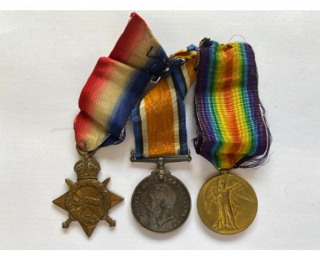 A FIRST WORLD WAR TRIO TO THE ROYAL ENGINEERS. A Great War Trio comprising 1914-15 Star named to 124315 Pnr H. Turner H.E. Pi