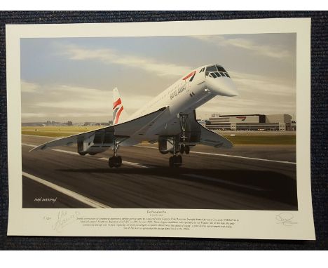 Concorde Pair of Matched Signed Limited Edition Prints Bannister and Lidiard. Concorde End of an Era Mike Bannister Signed Li