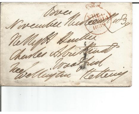 Duke of Wellington signed free front envelope dated 1859 with wax seal to back. Arthur Wellesley, 1st Duke of Wellington, KG,