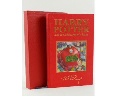 Signed Deluxe First Edition by J.K. RowlingRowling (J.K.)&nbsp;Harry Potter and the Philosophers Stone, 8vo, L. (Bloomsbury) 