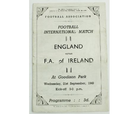 The First Foreign Team to Beat England at Home Was IrelandSoccer: F.A. - Football International Match England V. F.A. of Irel