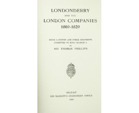 Co. Derry: Colby (Col. Thos.)&nbsp;Ordnance Survey of the County of Londonderry, Part I [All Published] D. 1837,&nbsp;First E