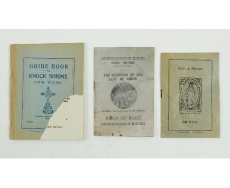Pamphlets: Knock, Co. Mayo:&nbsp; Guide Book to Knock Shrine (Cnoc Mhuire) 16mo Castlebar (Connaught Telegraph) 1937., 36pp o