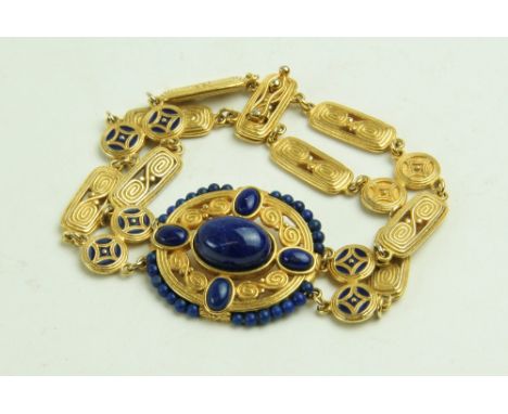 An attractive&nbsp;Ladies Tiffany silver gilt Bracelet, of a design from the Metropolitan Museum of Art, the link design with