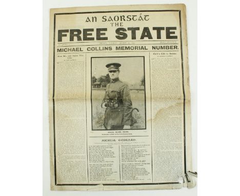 Michael Collins Memorial NumberPeriodical: Saorstat - The Free State, issue No. 28, Vol. I, Tuesday 29th August, 1922.&nbsp;M