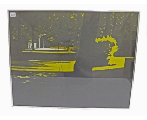 By Daniel Lang (born 1935, American) - 'Street Light', signed and dated 1973, limited 47/150 screen print, 21.5" x 27.5", fra