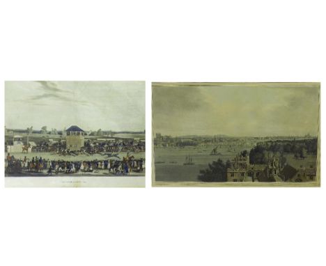 James Pollard (1792-1867) - 'Ascot Heath Races', hand coloured engraving published 1810, 12" x 18", framed; also J* C* Stadle