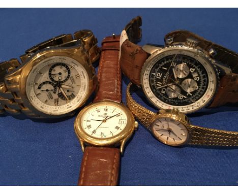 4 good watches to include Citizen eco-drive, Rotary chronospeed, michel herbelin and gold plated ladies rotary.