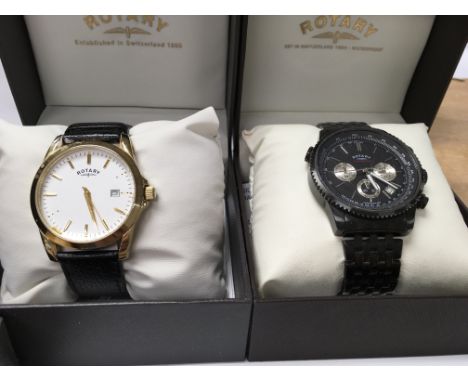 2 boxed gents Rotary watches.