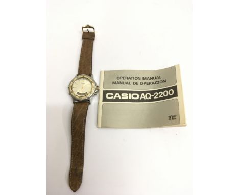 A gent's Casio Alarm Chronograph watch with booklet - NO RESERVE