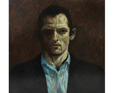 Patrick Rixson (Welsh 1940-1974): Self Portrait, oil on board signed and dated '65, 58cm x 58cm  Provenance: given to a frien