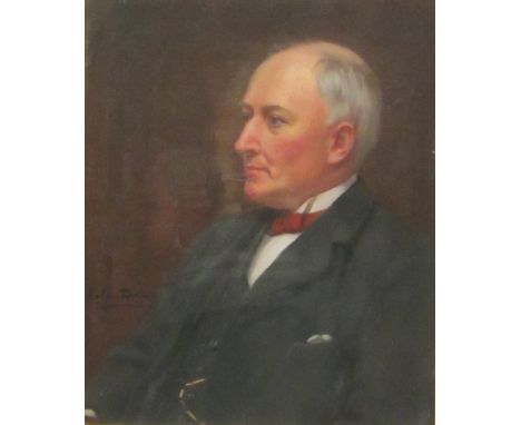 John Colin Forbes (Canadian 1846-1925): Half length Portrait of a Gentleman, oil on canvas board signed 42cm x 34cm    Condit