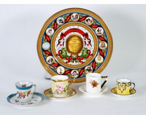 THREE PIECES OF MASONS 'BLUE MANDALAY' POTTERY COMPRISING; VASE 10" (25.4cm) high, JUG, 5" (12.7cm) high and a PLATE, BOXED, 
