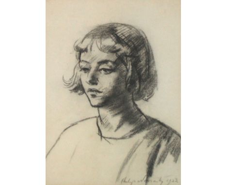 Philip Naviasky (1894-1983)
Portrait of a girl
signed lower right and dated 1923
pencil
29 by 21 cm
