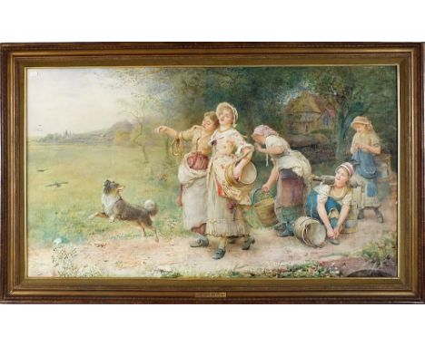 John Parker RWS (1839-1915)
Dame Durden's serving maids
signed lower left, dated '82
Galerie George label, 96-98 George Stree