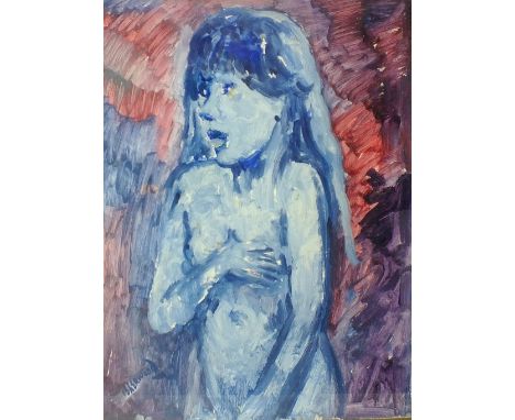 James Lawrence Isherwood (1917-1989)
Portrait of a girl
signed lower left and inscribed verso
oil on board
64 by 50 cm
Togeth