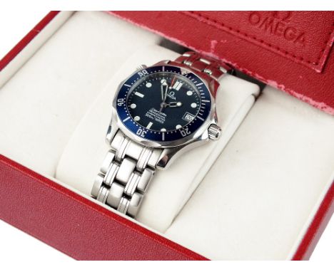 A Gentleman's Omega stainless steel Seamaster Professional Automatic Chronometer wristwatch, the black dial with date apertur