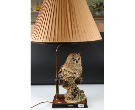 Giuseppe Armani Lamp in the form of an Owl, model no. 842/S, limited edition no. 1565 with certificate, with shade, owl measu