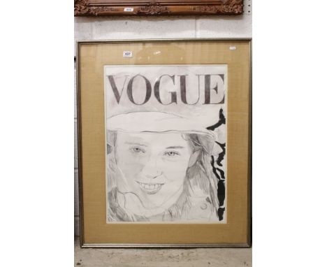 Richard William Conway-Jones, an original signed artwork portrait of a lady, entitled ' Vogue ' 