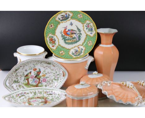 Mixed lot of Ceramics including a Pair of Chelsea Oval Porcelain Serving Dishes decorated with birds, 31cm long, Viste Alegre