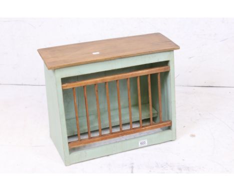 Pine plate rack, 52cm wide x 41cm high 