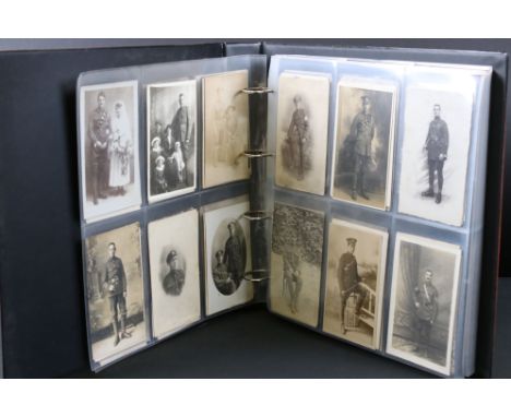 Collection of approx. 230 portrait postcards, photographs &amp; CDVs, late 19th - early 20th century, individuals, children &