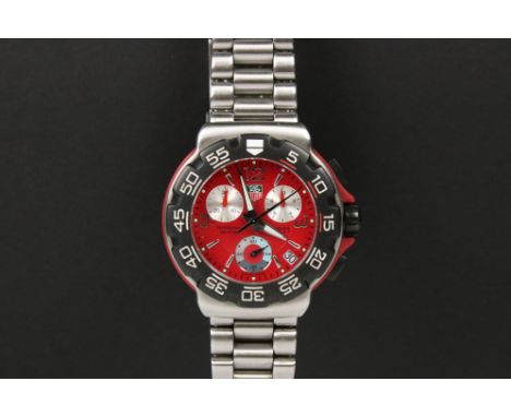 Tag Heuer Formula One 200m professional chronograph gents watch, with red dial 