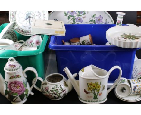Extensive collection of Portmeirion ceramics, mainly Botanic Garden pattern, including Coffee Pot, Large Turkey Plate, Vases,