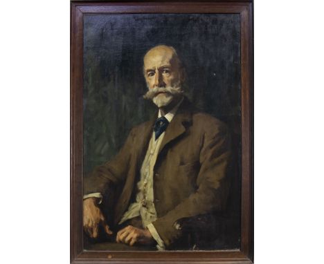 SAMUEL MELTON FISHER (BRITISH 1859 - 1939), PORTRAIT OF A GENTLEMAN oil on canvas, signed 92cm x 61cm Framed