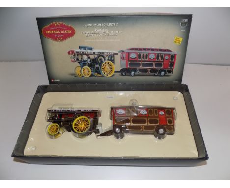 Corgi Vintage Glory :- 80110 Fowlers Showmans engine and caravan, boxed.