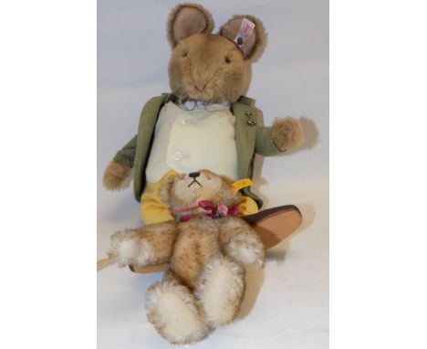 Steiff:- a small teddy bear and a mouse "Samuel Whiskers".