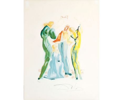 Salvador Dalí (Figueres 1904 - Figueres 1989). La Danse. 1960. Farblithographie. 65,5 x 50 cm. R. u. mit Bleistift sign. Dalí