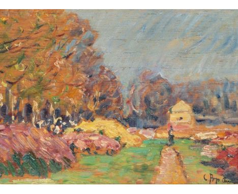 Carl Arp (Kiel 1867 - Jena 1913). Jardin des Plantes Paris. 1901. Öl/Holz. 16 x 21,5 cm. R. u. sign. und dat. C. Arp Paris 01