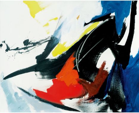 Jean Miotte (Paris 1926 - Pignans 2016). Komposition. Acryl/Lw. 81,5 x 100 cm. Ungerahmt. L. u. sign. Miotte.   - Provenienz: