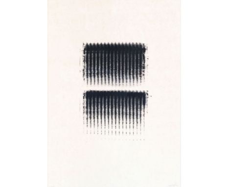 Heinz Mack (Lollar 1931). Doppelstruktur. 1972. Siebdruck. 36 x 27 cm. R. u. mit Bleistift sign. und dat. Mack 72, l. u. num.