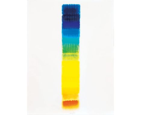 Heinz Mack (Lollar 1931). Ein Sommertag. 1993. Farbsiebdruck. 94 16,5 cm. U. Mitte mit Bleistift sign. und dat. Mack 93, l. u